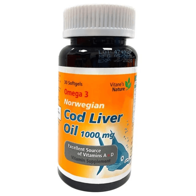 Vitane's Nature Cod liver oil 1000mg 30 softgels