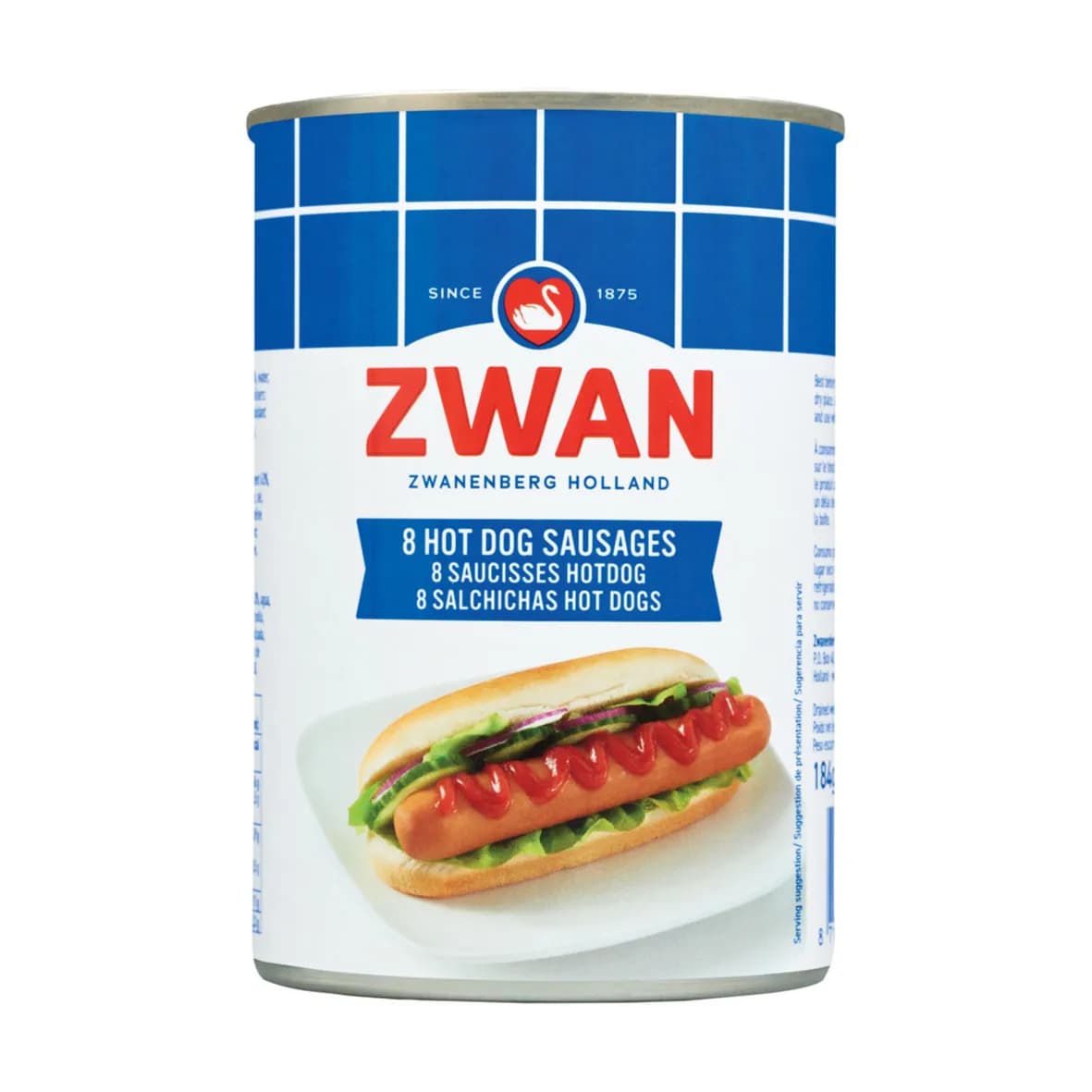 Zwan 10 Hotdog Sausages Chicken & Poulet 400g