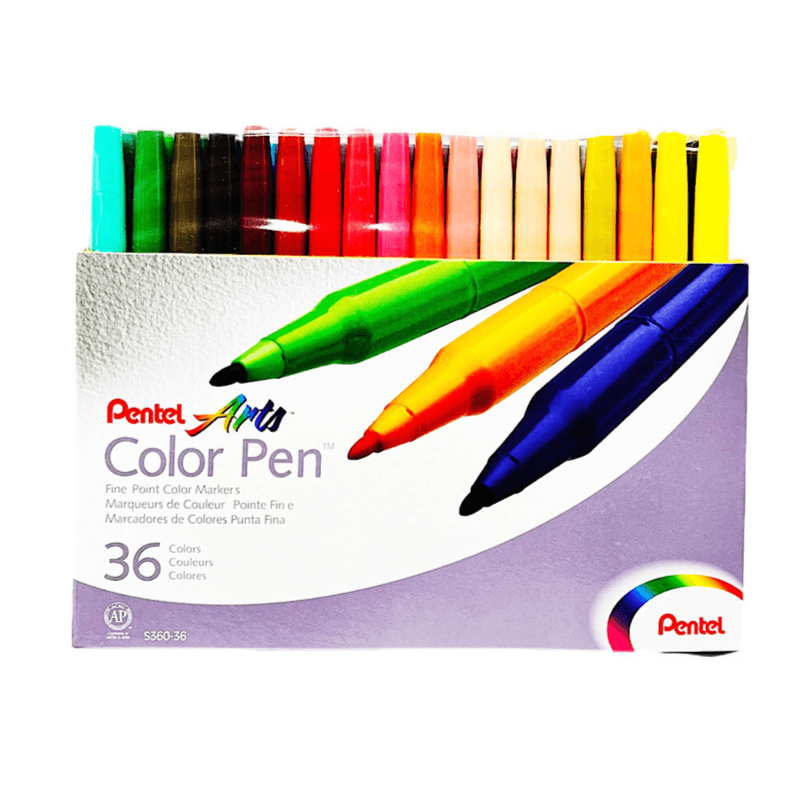 Pentel Arts Colour Pen, Fine Point 36 Colour Pen 2616