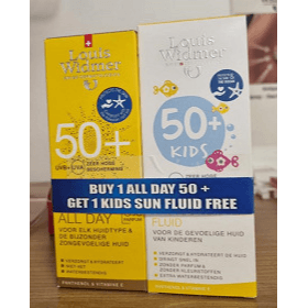 Louis Widmer All Day SPF 50+ Cream & Kids SPF 50+ Sun Fluid Free Offer