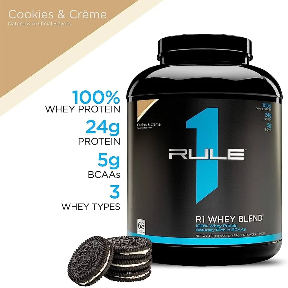 Rule 1 - Protein 76 Serv Cookies And Creme - 2.27Kg