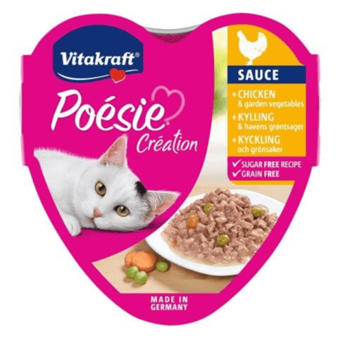 Vitakraft Poesie Wet Cat Food With Chicken & Garden Vegetables 85G