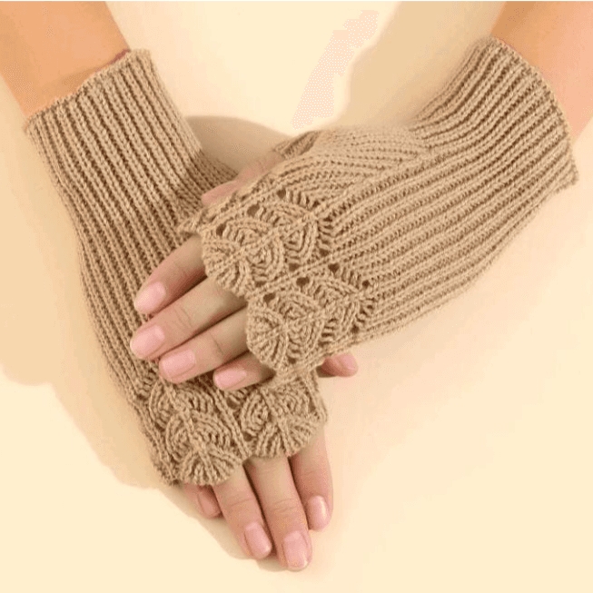 Fingerless Knit Gloves U-11