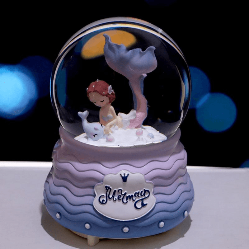 Mermaid With Dolphin Crystal Ball