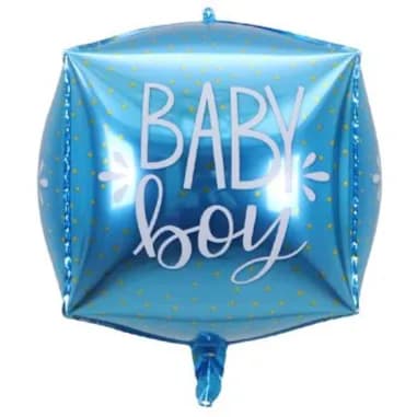 Baby Boy (Shiny Blue Cube Helium Balloon)