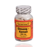 Sentinel Ginseng Korean 650 Mg 50 Capsules