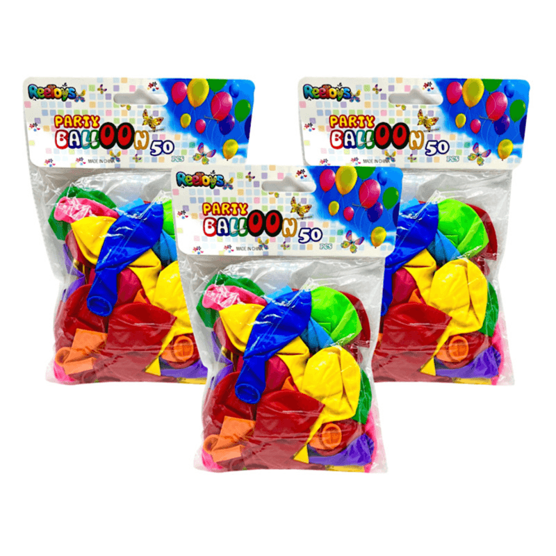 Offer 3 Pcs Balloons For Events And Parties, 50 Colorful Balloons A Total Of 150 Balloons - 3Pcs 2346