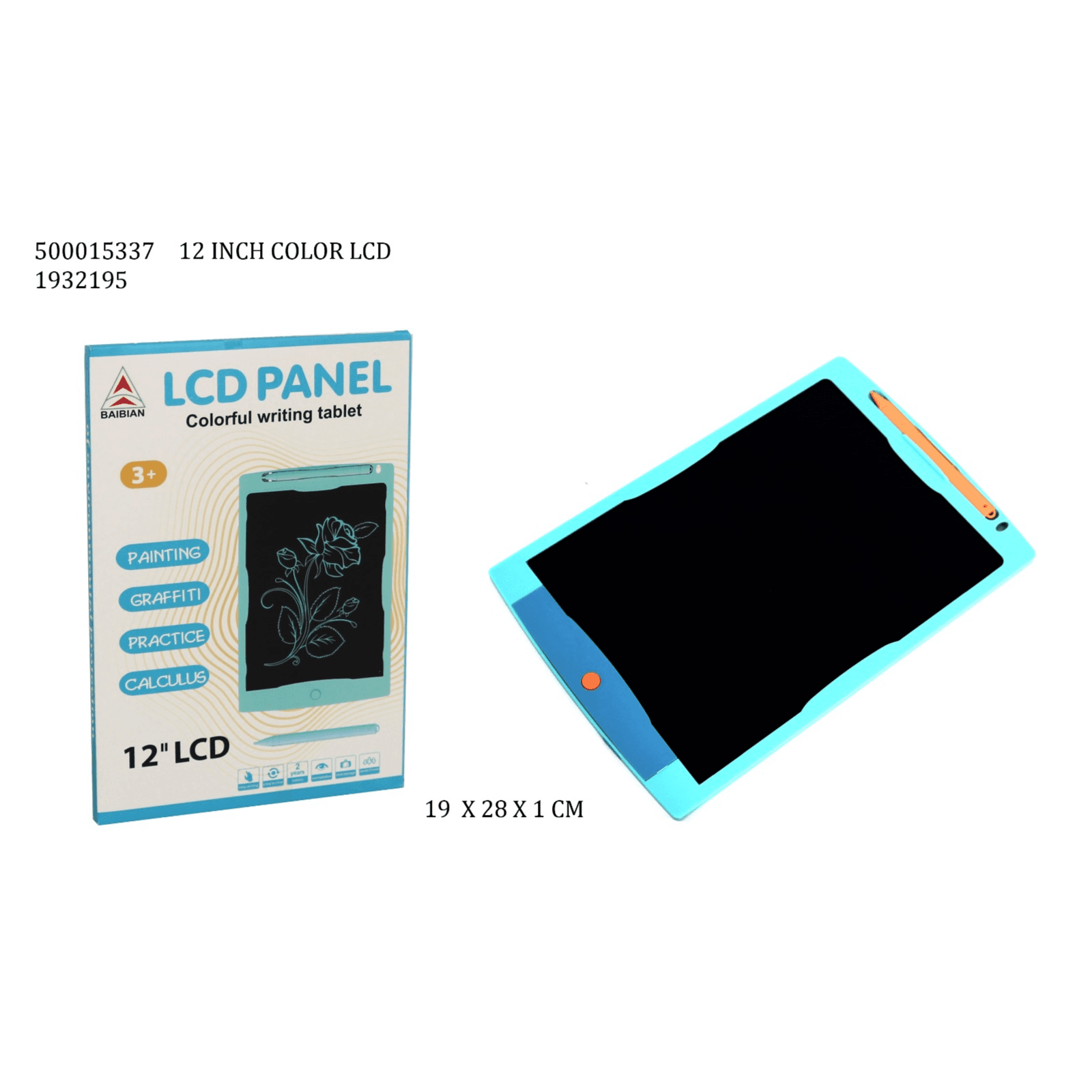 Lcd Panel Colorful Writing Tablet 12inch