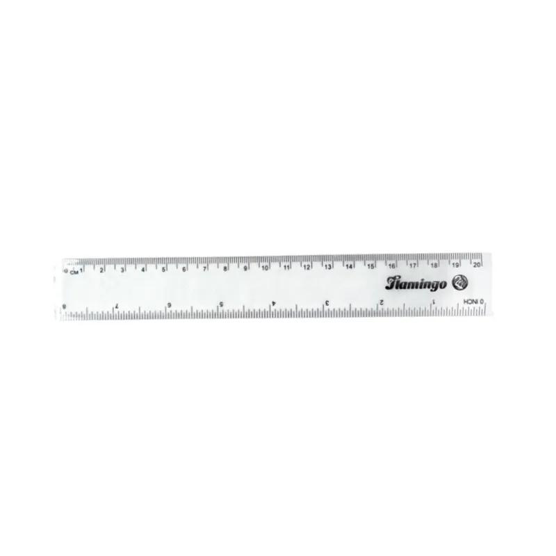 Flamingo 20cm Plastic Clear Ruler - 11838