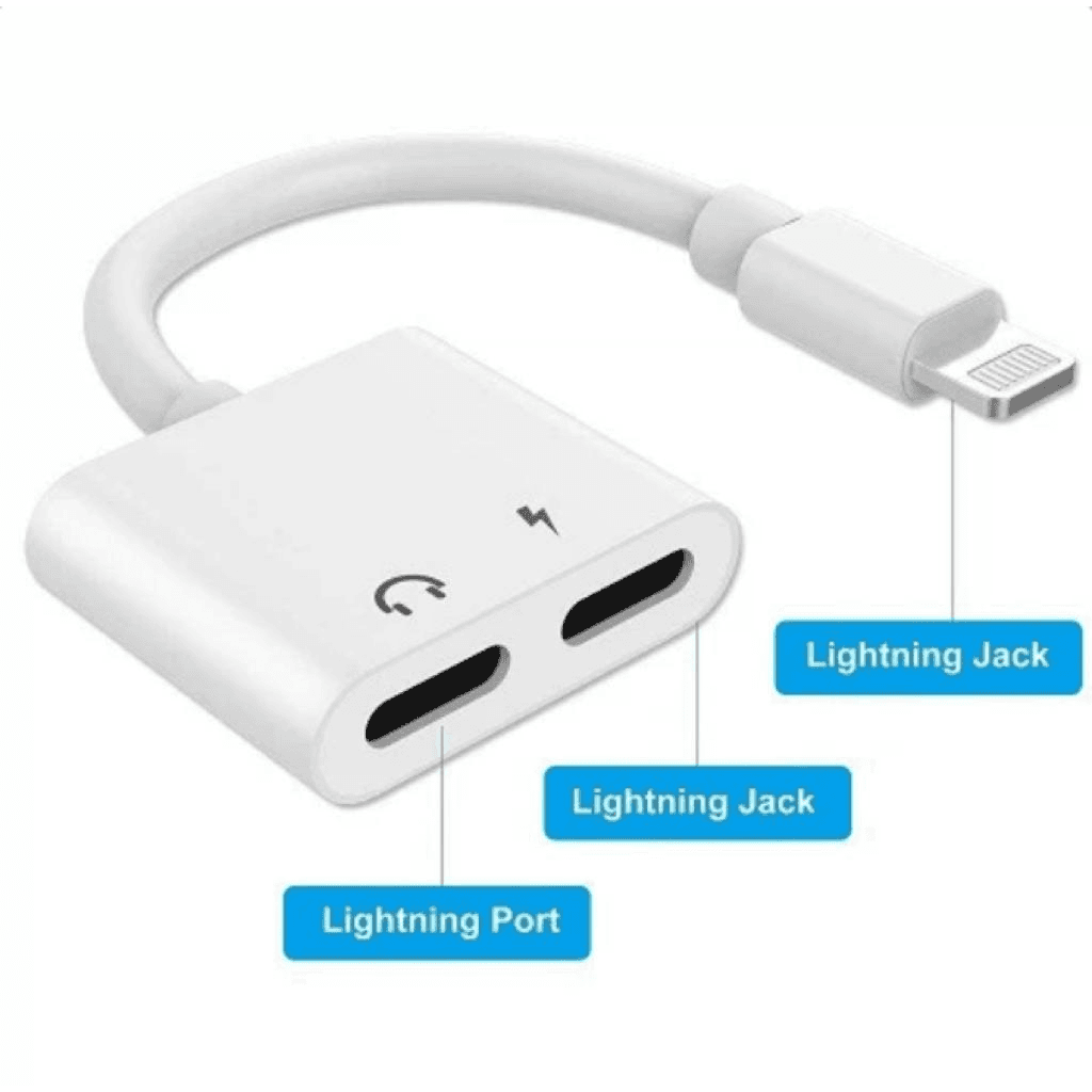 Hoco Dup04 Headphone Adapter Dual Lightning To Lightning IP Digital Audio Converter Adapter, iPhone Adapter