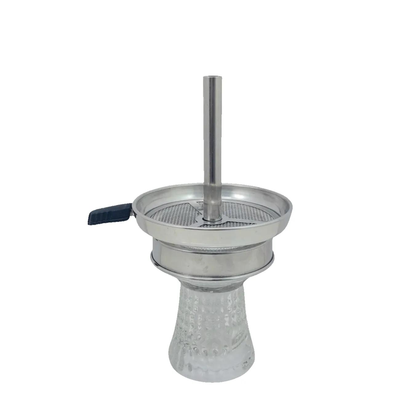 Khateeb Nargile Shisha Head Glass With Metal Foil Kh-74