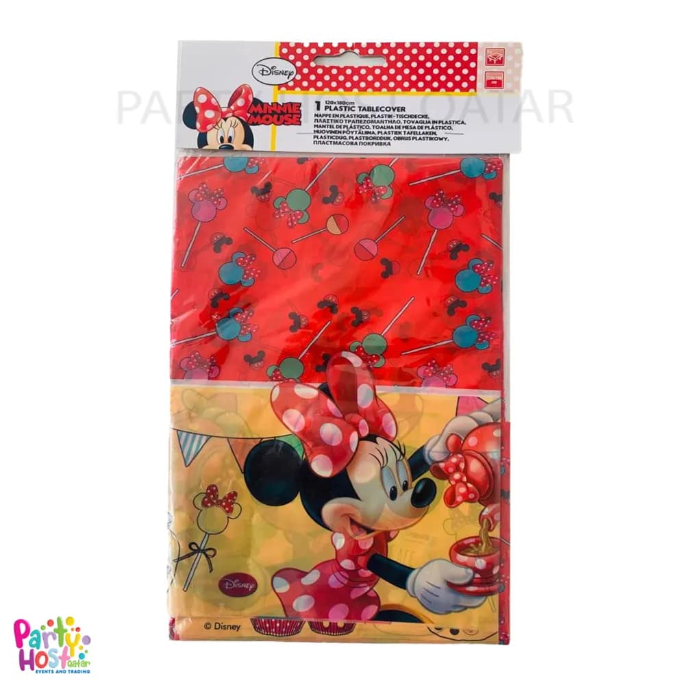 Minnie Mouse Plastic Table Cover (120cm X 180cm)