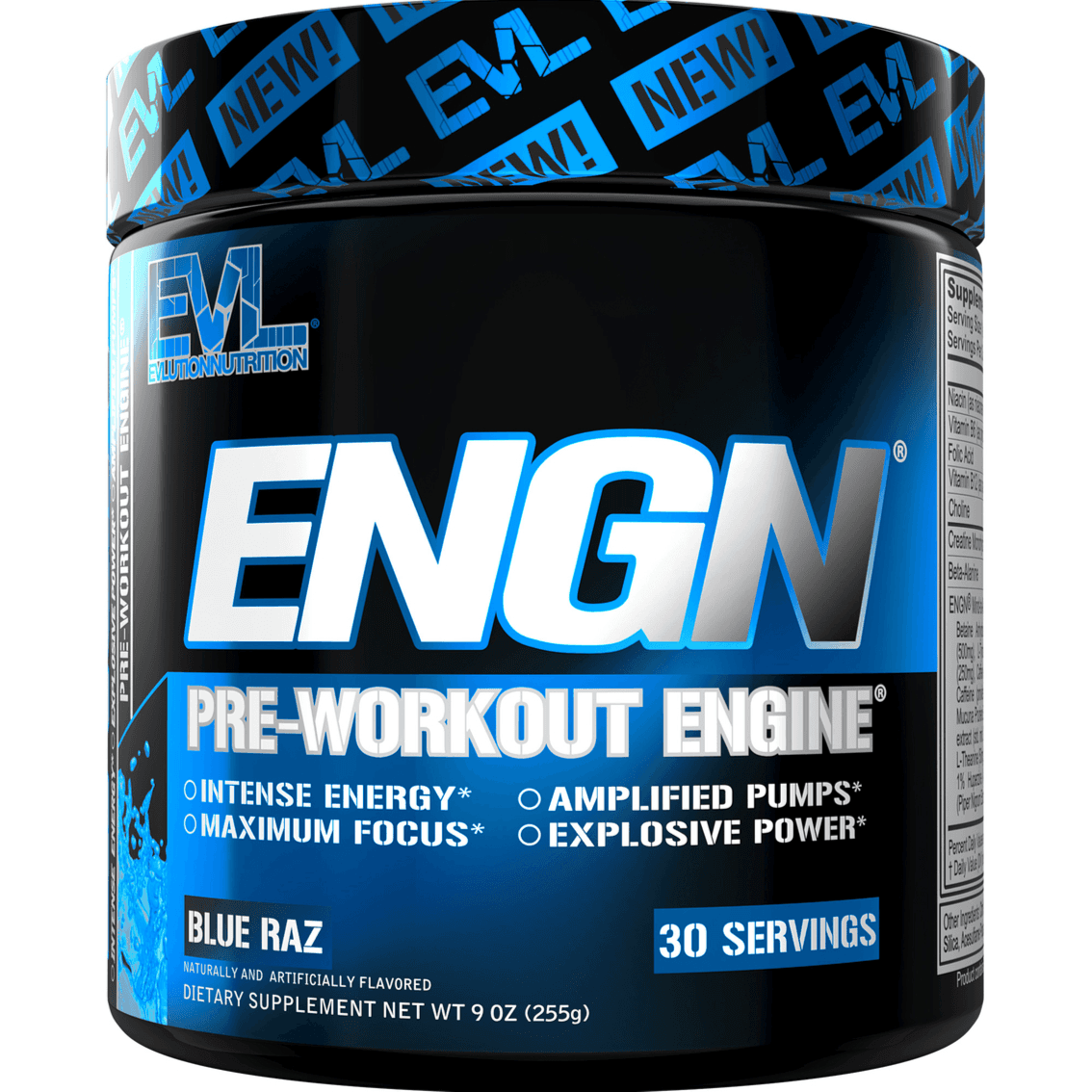 Evl Engn Pre Workout Engine 255G Blue Raspberry  (Buy 1 Get 1 Free)