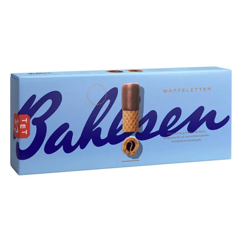 Bahlsen Wafffeletten Delicate Wafer -thin Rolls Coated In Milk Chocolate 100g