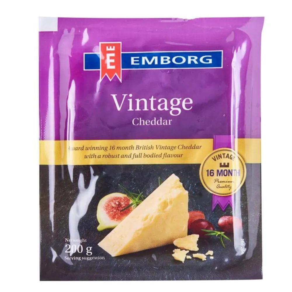 Emborg Cheddar Portion Cheese Vintage 200g