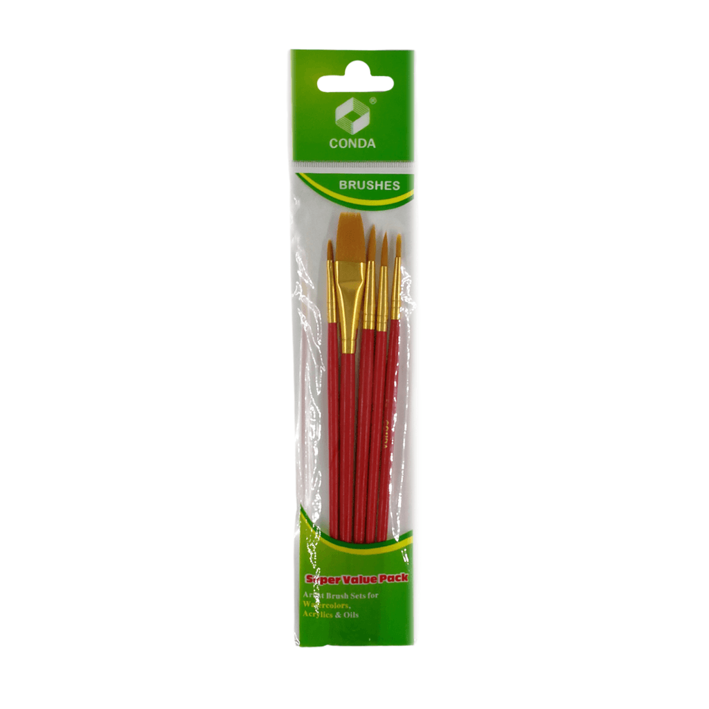 Conda All Pupose Artists Brush- Pack Of 5 (Bhco08_415)