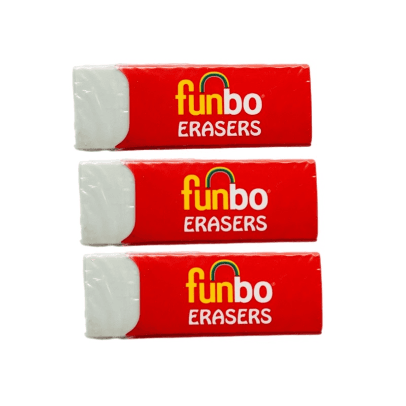 Offer 3 Of Funbo Big Size Eraser - 10973 3 Pieces