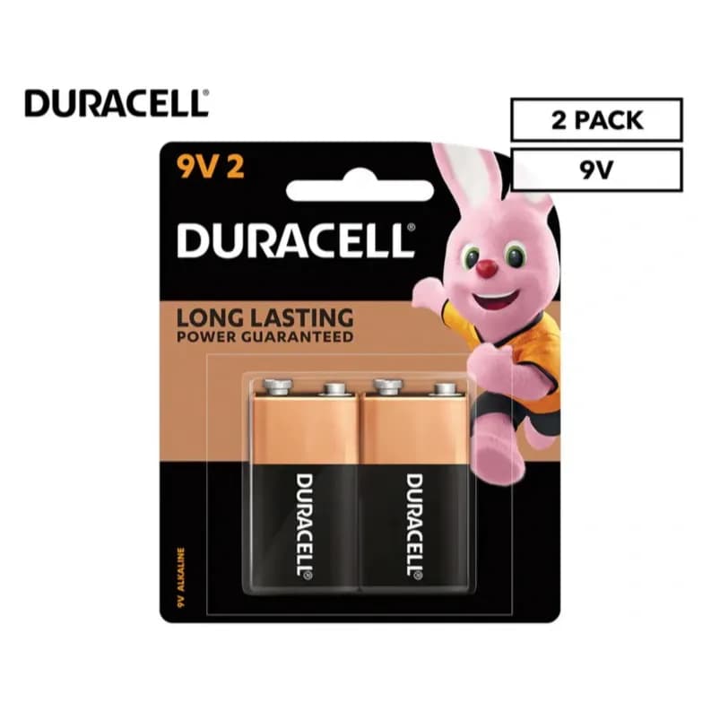 Duracell 9v 2 Pack Long  Lasting Power Guaranteed