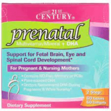 21 Century Prenatal Multivitamin And Mineral+dha 60 Tablets + 60 Softgel