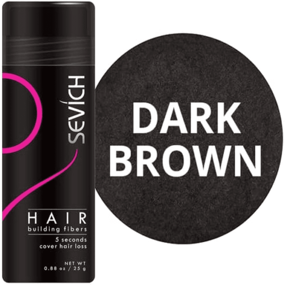 Sevich Hair Building Fibers Dark Brown Fibers Cover Hair Loss 25gm