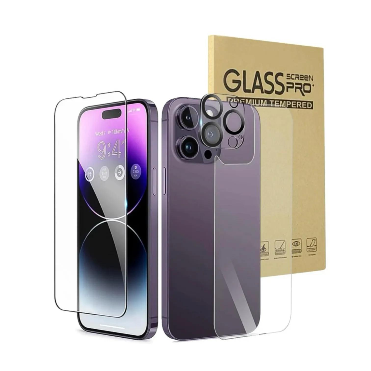 Tempered Glass Film Front, Back, And Camera Lens Protector