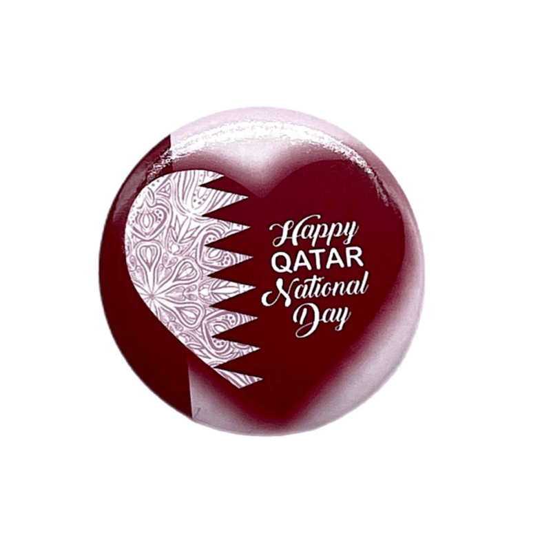 Happy Qatar National Day Badge 9517