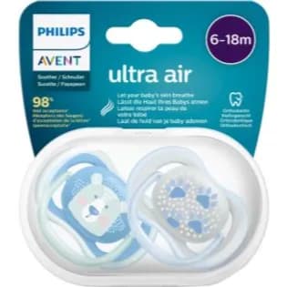 Avent Ultra Air Pacifier Boy 6-18 months 2pcs Code:085/06