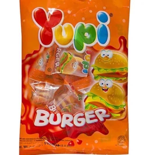 Yupi Mini Burger Bag 7gx16=112 Gm