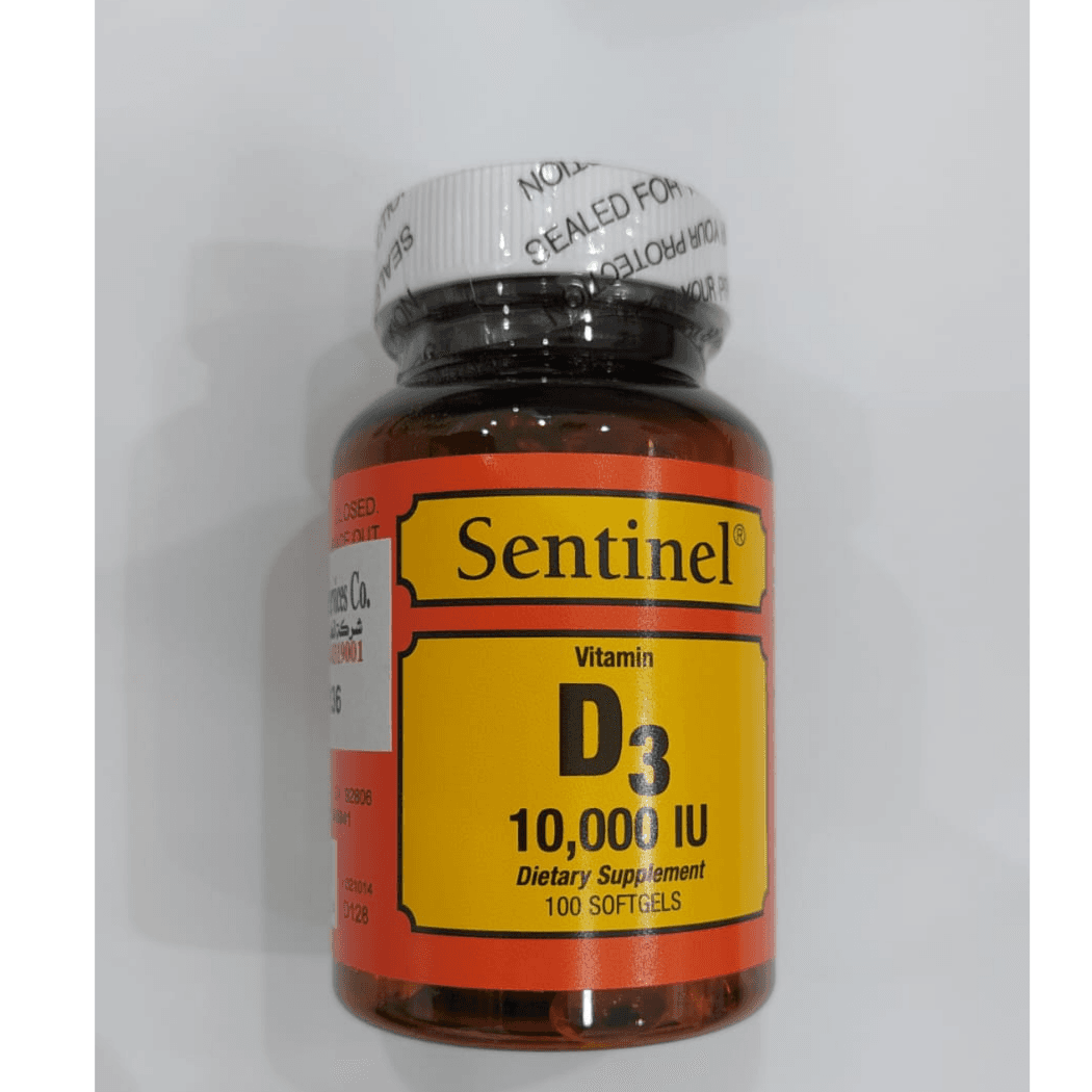 Sentinel Vitamin D3 Soft Gel 10.000Iu 100 Cap