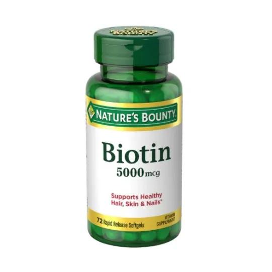 Nature's Bounty biotin 5000mcg 72s