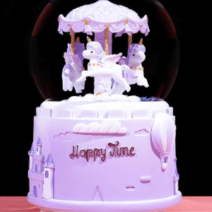 Unicorn Carousel Blue Crystal Ball