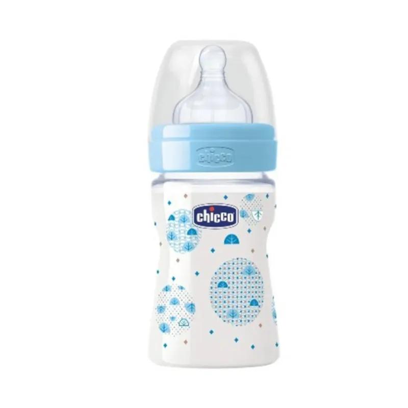 Chicco Well Being Feeding Bottle Silicone Boy Box - 150 Ml