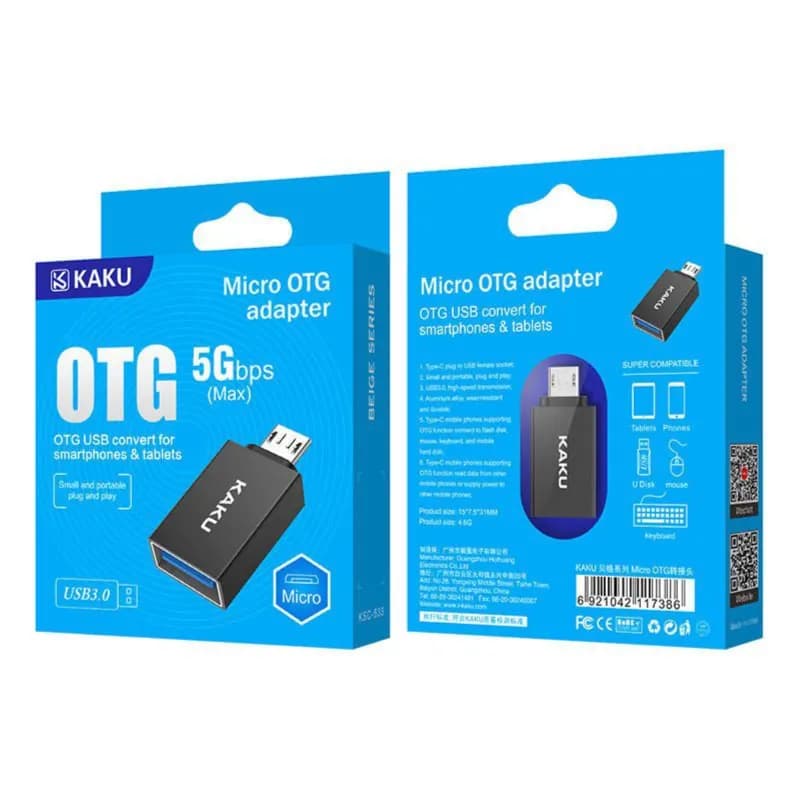 Kaku Micro USB OTG Adapter (USB 3.0, 5Gbps Max)