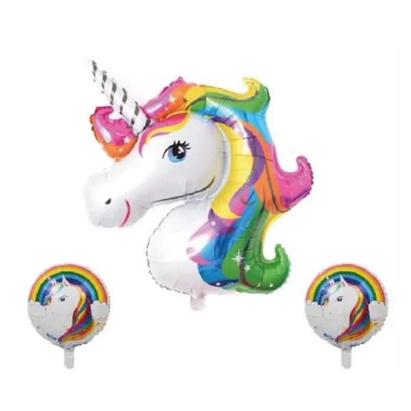 Unicorn Foil Balloon 3 Set