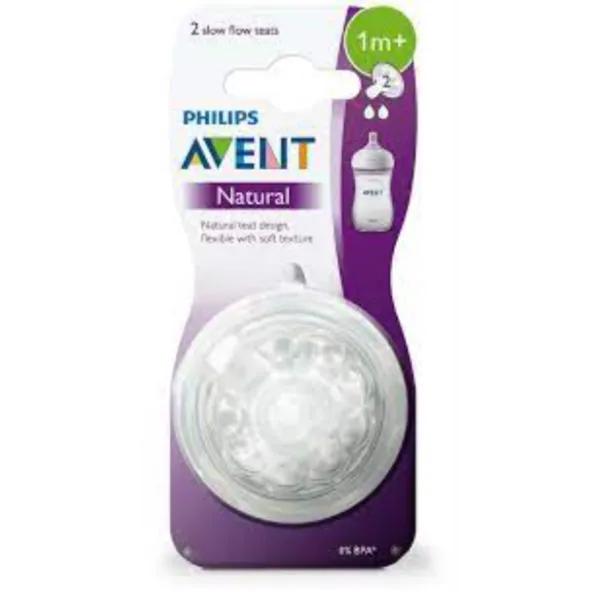 Philips Avent Natural 2.0 Feeding Teats 1m 2's