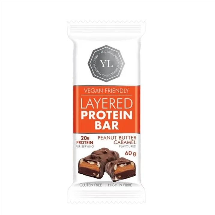 Youthful Living Protein Layered Bar Pbutter Caramel 60g