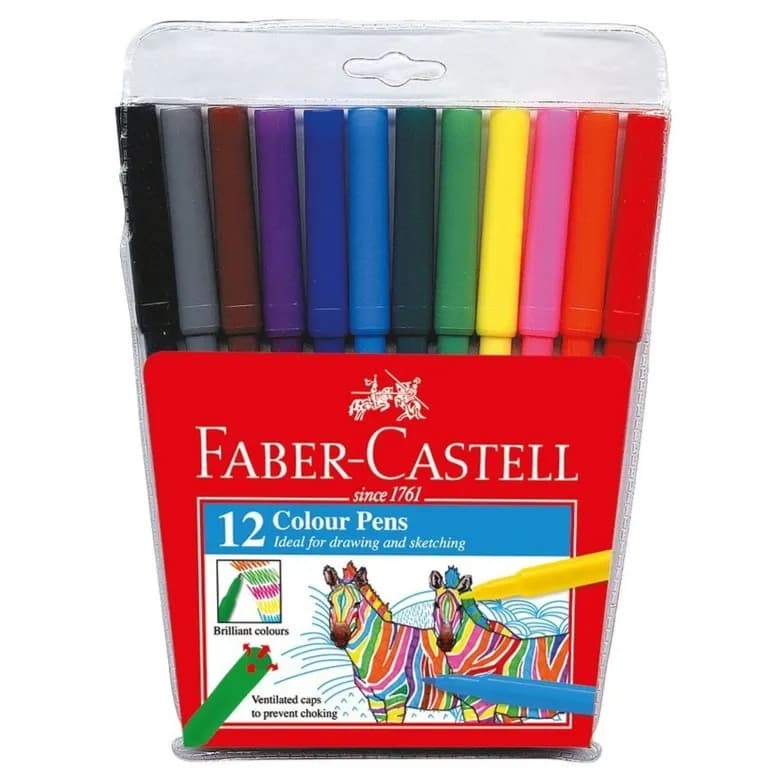 Faber - Castell 12 Color Pen Ideal For Drawing And Sketching