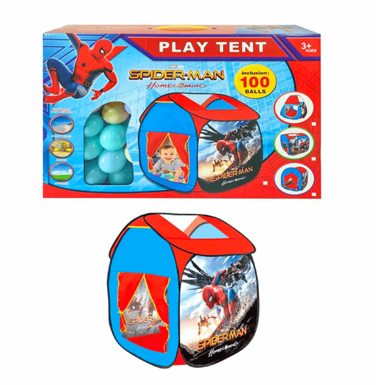 Spiderman Play Tent House With 100 Balls