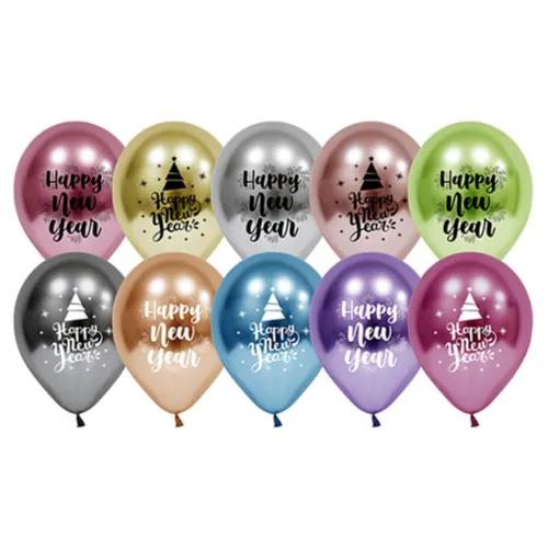 New Year Balloon Set With Helium 10 Pieces