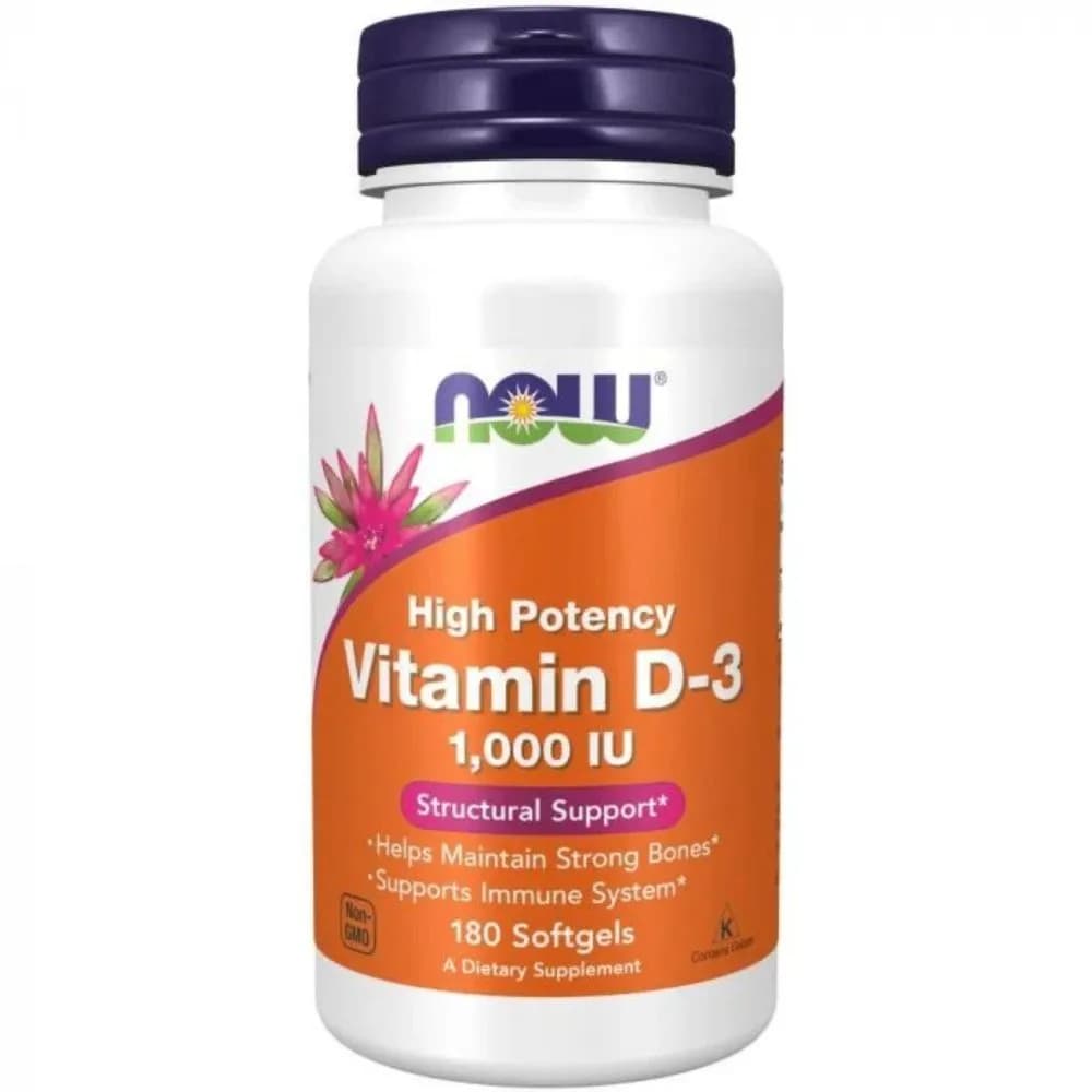 Now Vitamin D3-1000iu Cap 180's