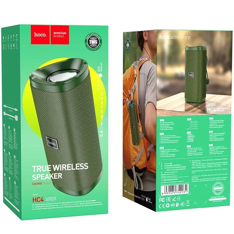 Wireless Speaker “HC4 Bella” Sports Portable Loudspeaker Army Green Color