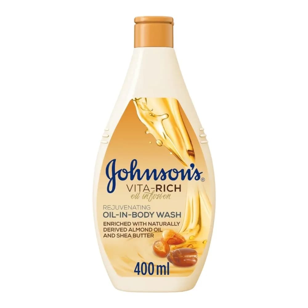 Johnsons Vita-Rich Oil Infusion Rejuvenating Oil-in-body Wash Almond Oil And Shea Butter 400ml