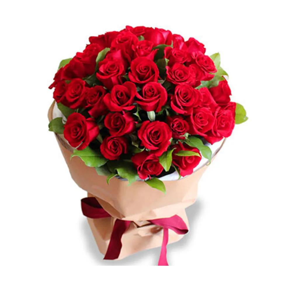 Hand Bouquet Of 50 Red Roses