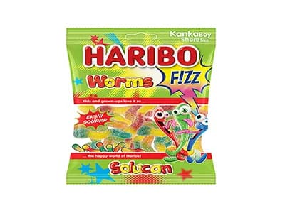 Haribo Worms Fizz 70 Gm