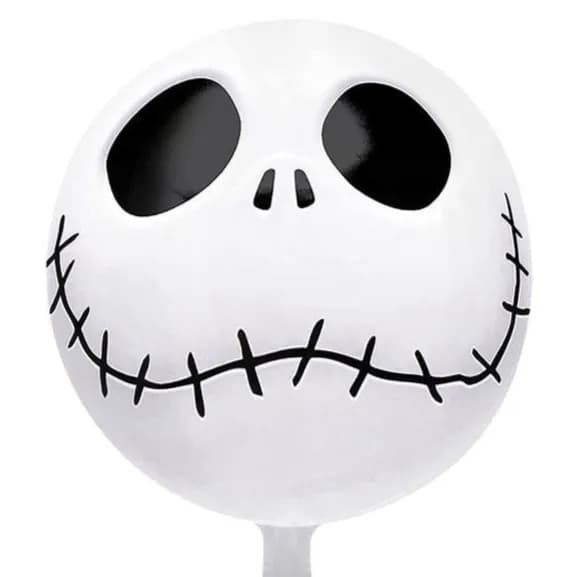 White Skull Helium Balloon