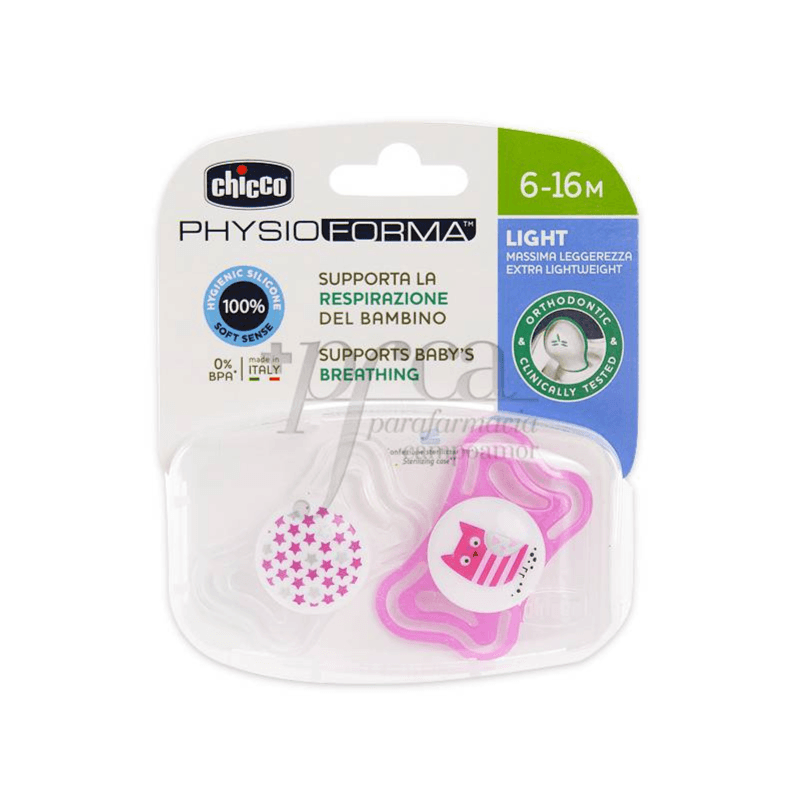 Chicco Physio Forma Soother Light Girl 6-16m+ SIL#7103311