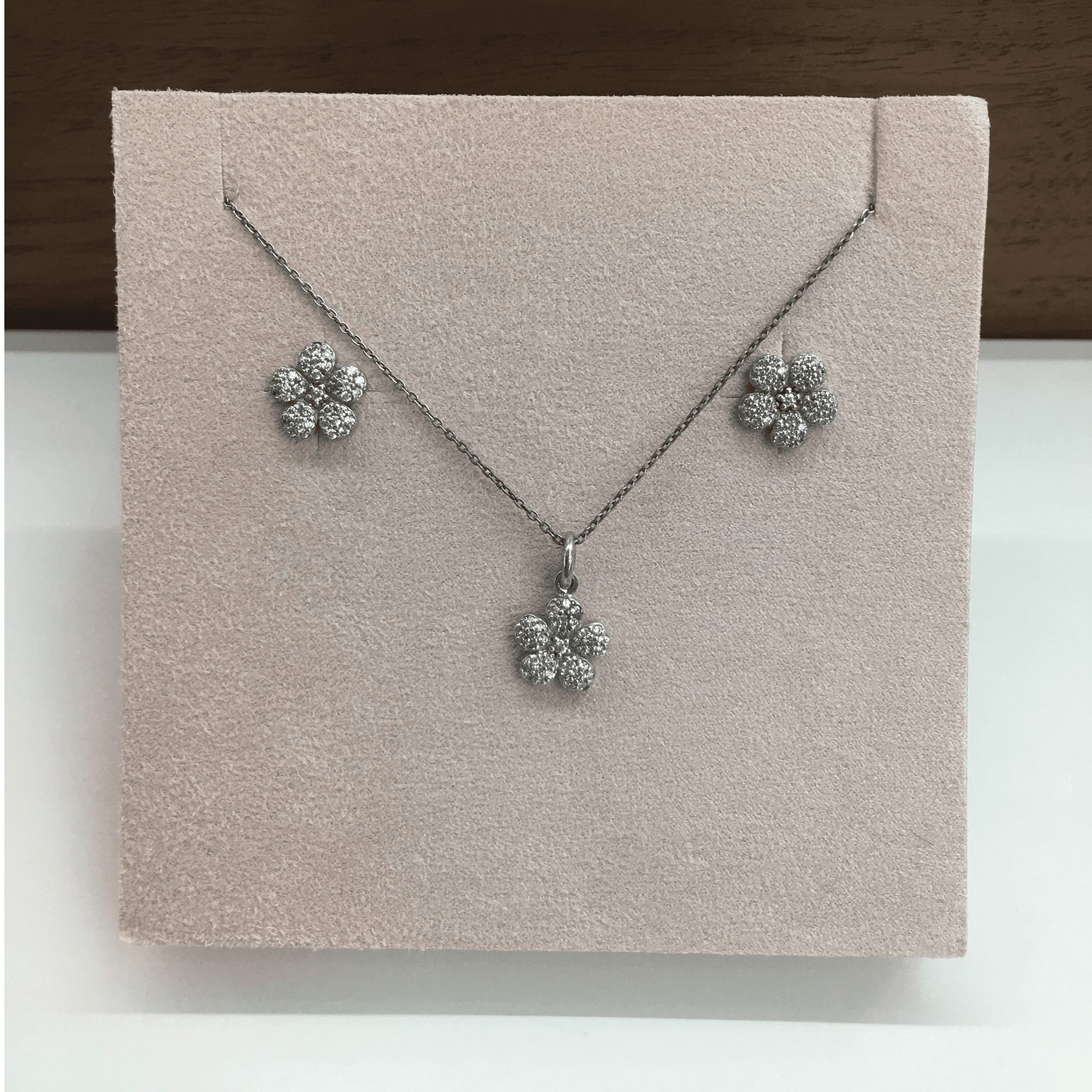 Necklace Sets - SL000730 NE (Silver Color)  