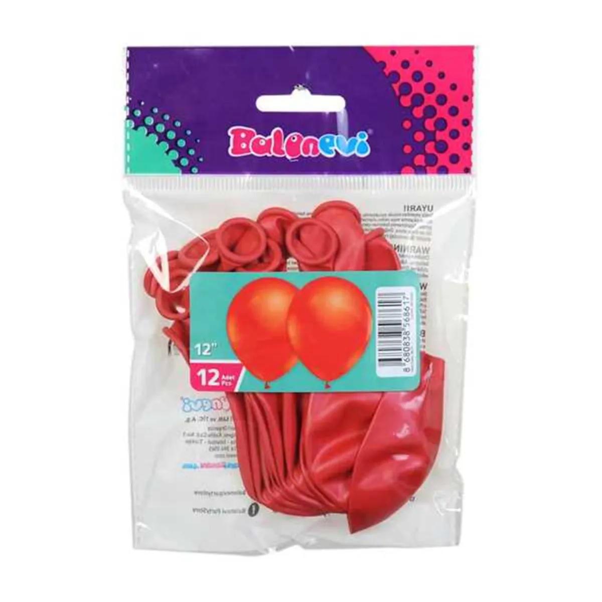 Metallic Red Balloon 12" - 12pcs per pack