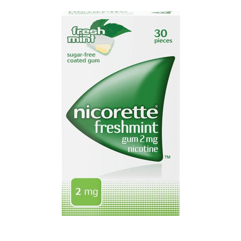 Nicorette Freshmint Gum 2mg Nicotine 30 Pieces