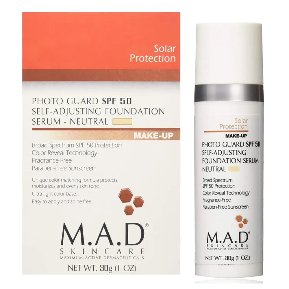 M.a.d Photo Guard Spf 50- Matte Finish Self-adjusting Foundation Serum